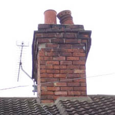 Unstable Damaged Chimney Stack Collapsed
